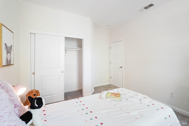 1606 Chamberlain Dr, Fairfield, CA 94533 - bedroom featuring carpet, visible vents, a closet, and baseboards
