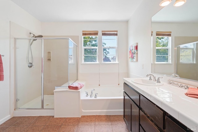 1606 Chamberlain Dr, Fairfield, CA 94533 - full bath featuring a bath, a shower stall, and a wealth of natural light