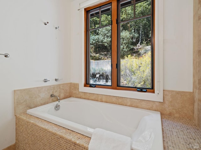 bathroom with a bath
