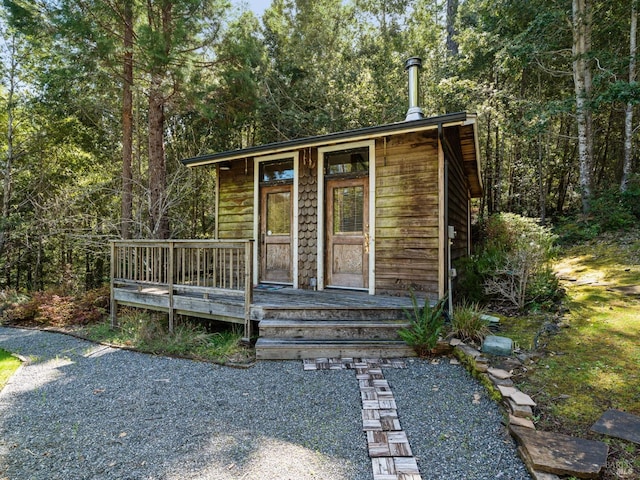 view of outdoor structure