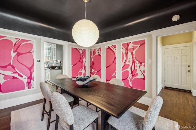 22 Wood St, San Francisco, CA 94118 - dining room featuring baseboards and wood finished floors