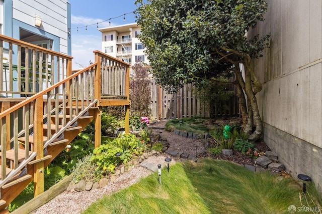 22 Wood St, San Francisco, CA 94118 - view of yard featuring fence and stairs