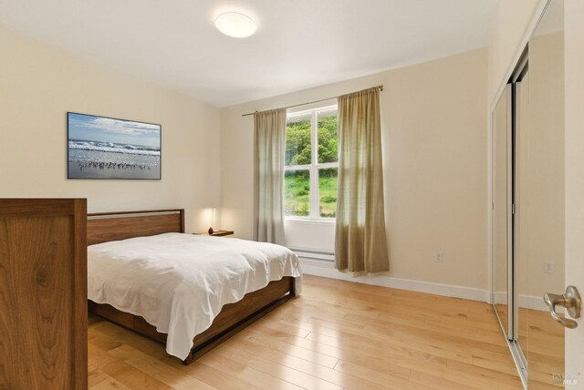 401 N Ave Unit 310, San Rafael, CA 94903 - bedroom with baseboards and light wood-type flooring