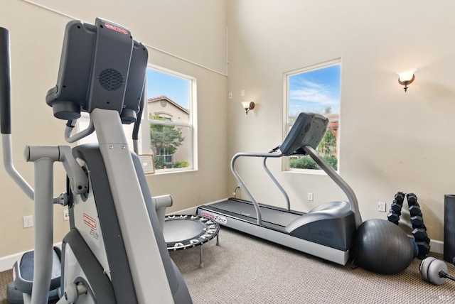 401 N Ave Unit 310, San Rafael, CA 94903 - exercise area with baseboards and carpet
