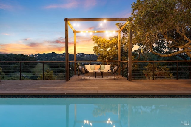 28 Timothy Ave, San Anselmo, CA 94960 - view of swimming pool with outdoor lounge area and a deck