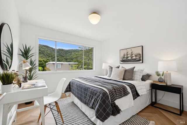 bedroom with baseboards