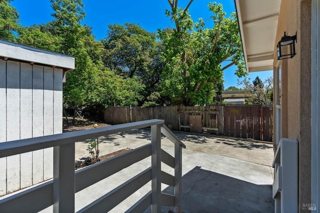 view of patio with fence