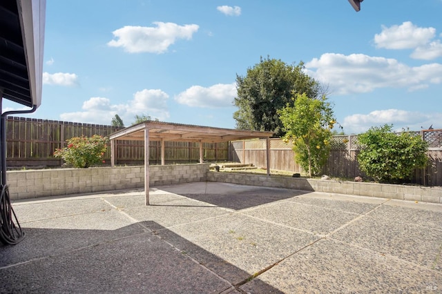 view of patio / terrace with a fenced backyard