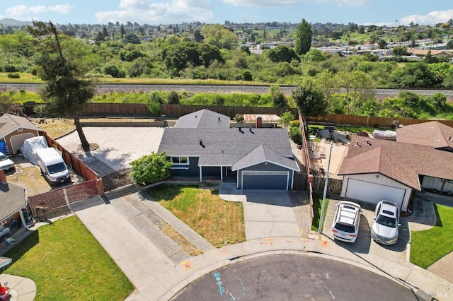 birds eye view of property