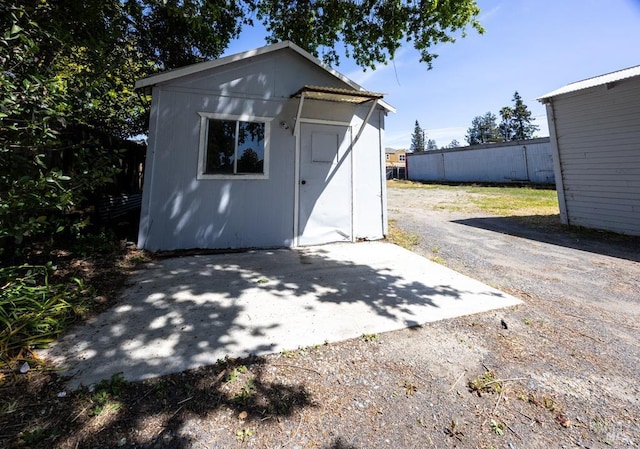 view of shed