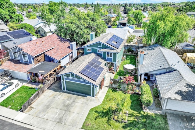 bird's eye view featuring a residential view