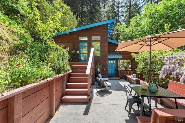 11969 Canyon Dr, Guerneville, CA 95446 - view of patio with outdoor dining area