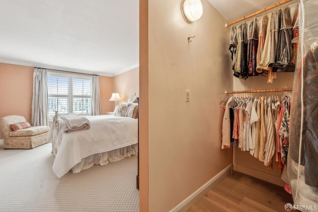 1483 Sutter St Unit 901, San Francisco, CA 94109 - bedroom with wood finished floors, baseboards, and ornamental molding