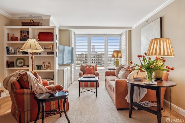 1483 Sutter St Unit 901, San Francisco, CA 94109 - living room with ornamental molding and baseboards
