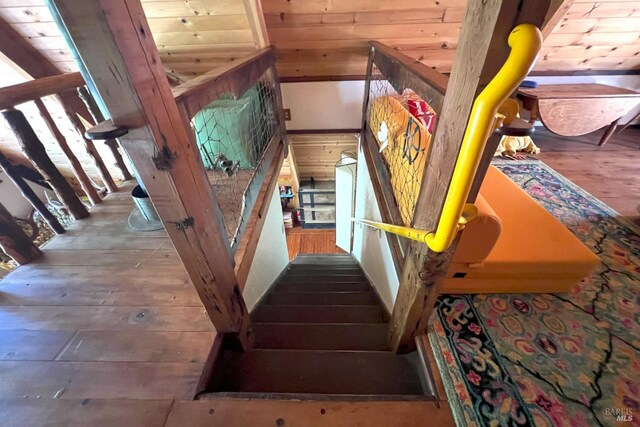 3984 Eagles Point Rd, Potter Valley, CA 95469 - stairway featuring wood finished floors
