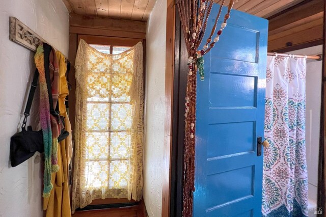 3984 Eagles Point Rd, Potter Valley, CA 95469 - entryway with wooden ceiling