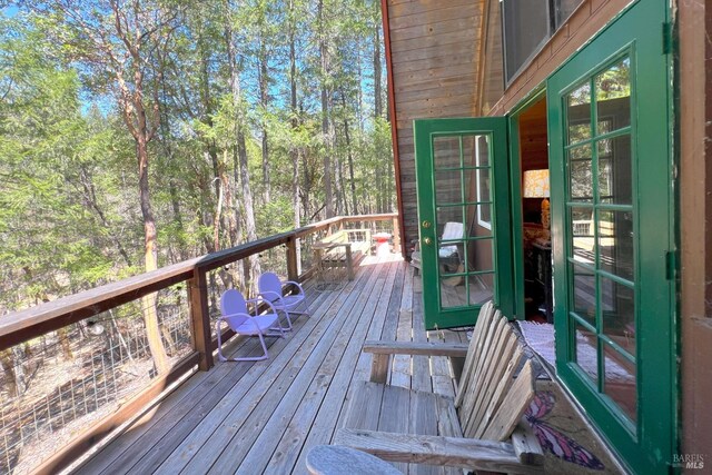 3984 Eagles Point Rd, Potter Valley, CA 95469 - view of wooden terrace
