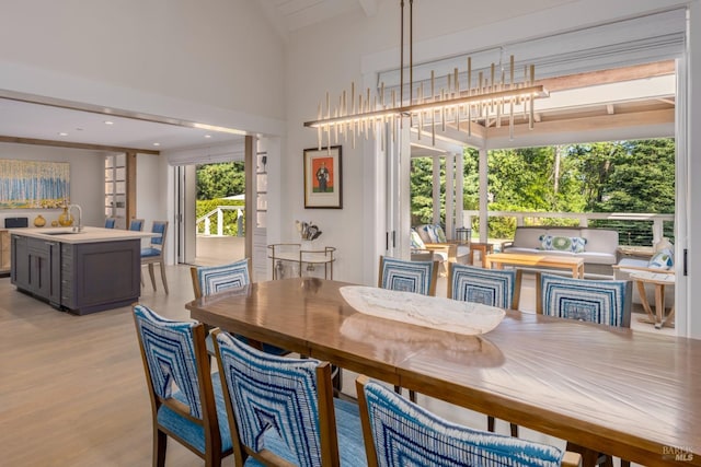 1711 Spring St, Saint Helena, CA 94574 - dining space featuring light wood-type flooring