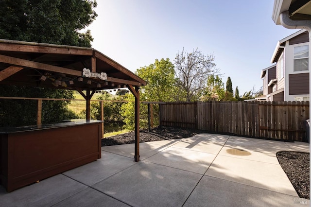 view of patio with fence