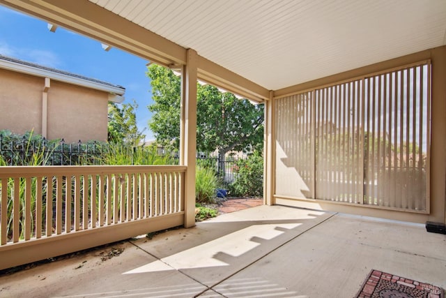 view of patio with fence