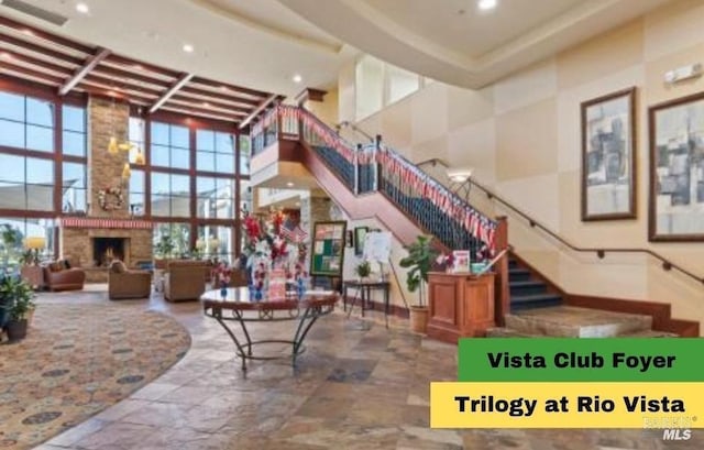 common area featuring stairway