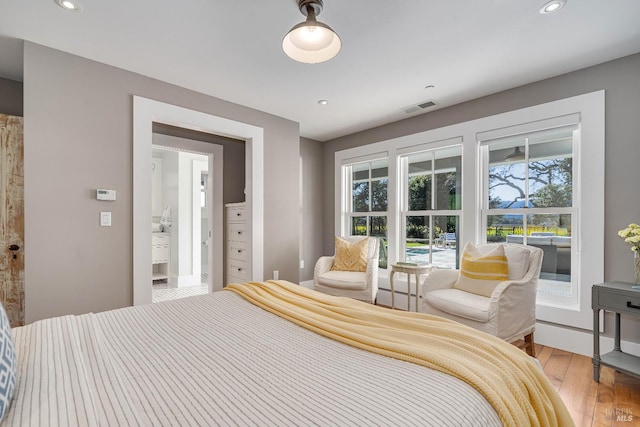 5310 Silverado Trl, Napa, CA 94558 - bedroom with recessed lighting, light wood finished floors, and visible vents