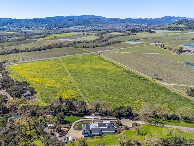 5310 Silverado Trl, Napa, CA 94558 - birds eye view of property with a water and mountain view and a rural view