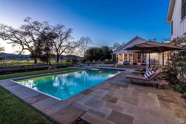 5310 Silverado Trl, Napa, CA 94558 - pool featuring a storage structure, an outdoor structure, and a patio area