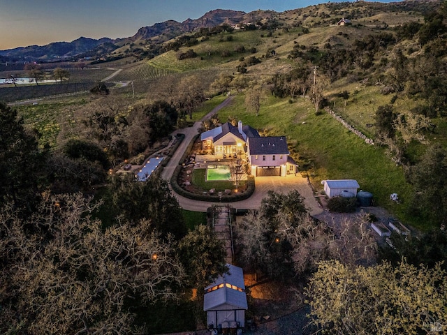 5310 Silverado Trl, Napa, CA 94558 - aerial view featuring a mountain view