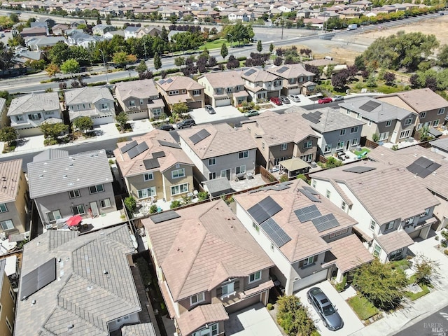 drone / aerial view with a residential view