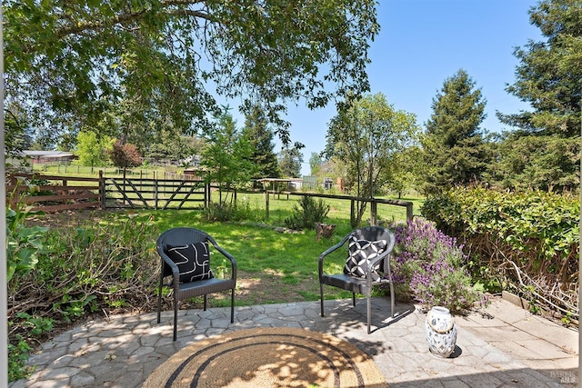 view of patio / terrace with a fenced backyard