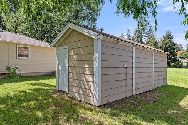 view of shed