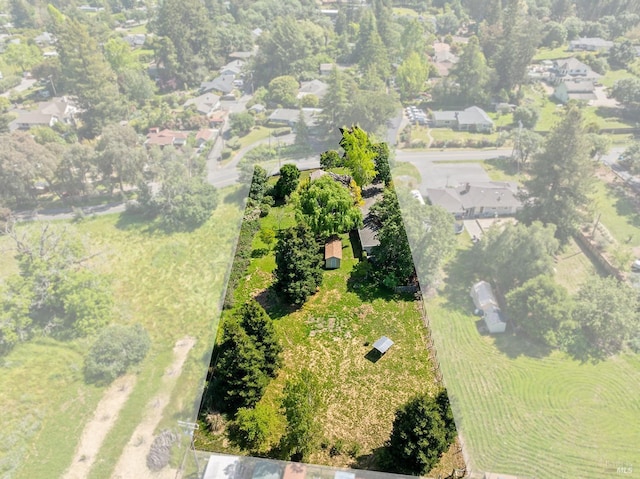 drone / aerial view with a residential view