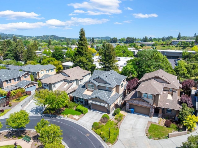 bird's eye view with a residential view