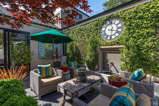 view of patio / terrace with an outdoor hangout area