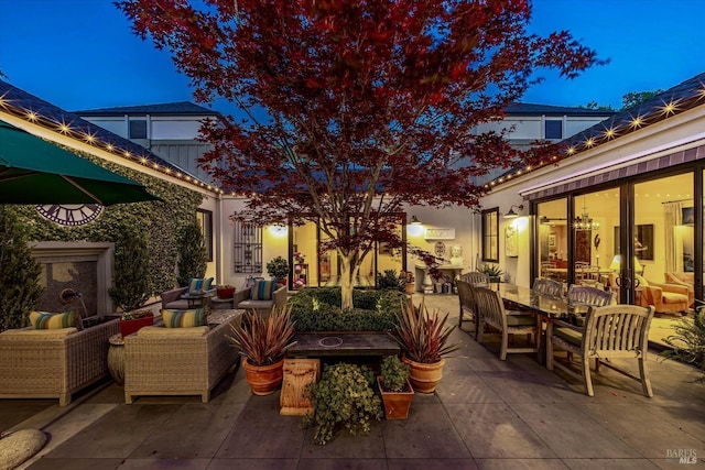 view of patio with outdoor dining space