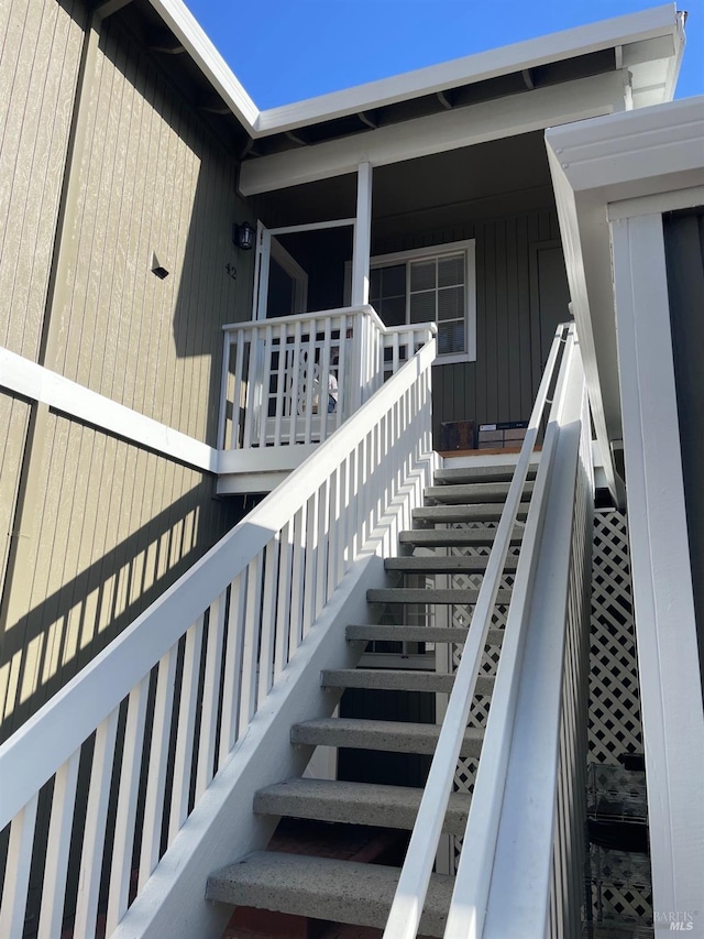 view of stairway