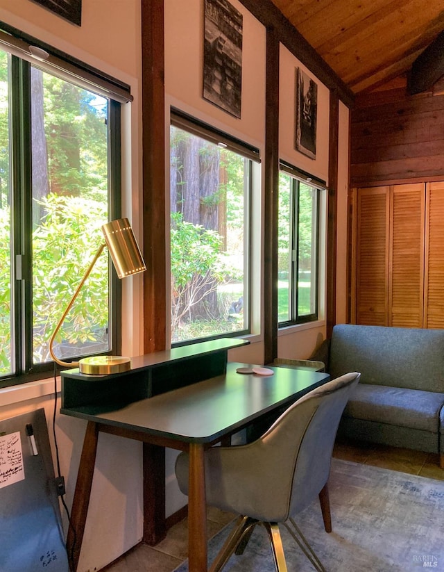 sunroom / solarium featuring a healthy amount of sunlight