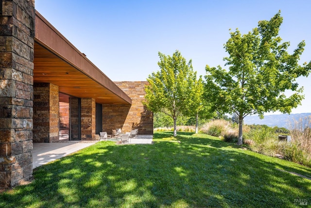 view of yard featuring a patio