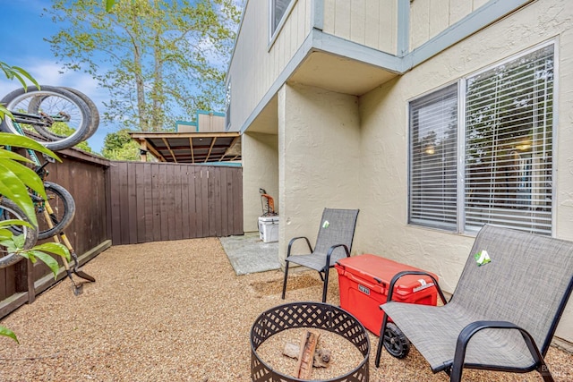 view of patio featuring a fenced backyard