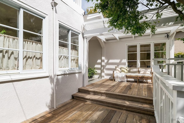 view of wooden terrace