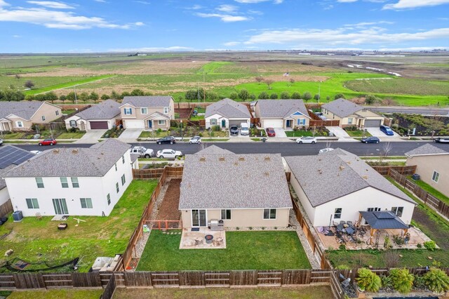 drone / aerial view with a residential view