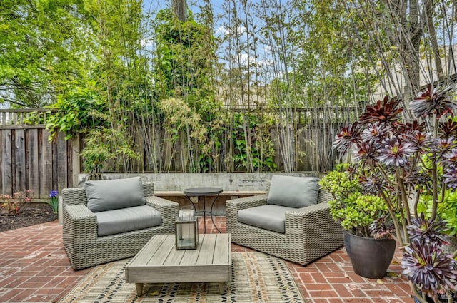 view of patio / terrace with fence