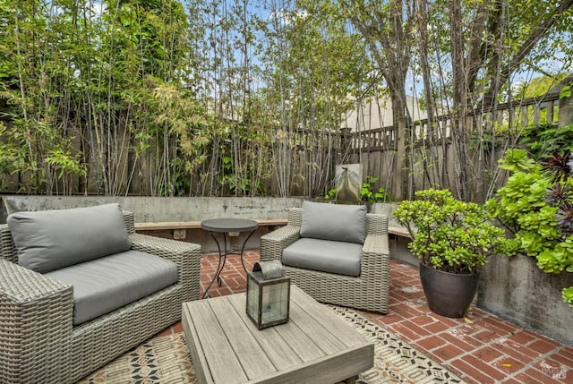 view of patio with fence