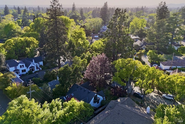 aerial view with a residential view
