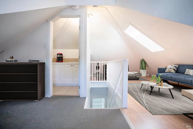 315 Baker St, Petaluma, CA 94952 - bonus room featuring lofted ceiling with skylight and carpet floors