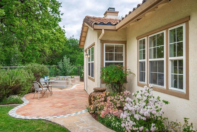 view of patio with fence