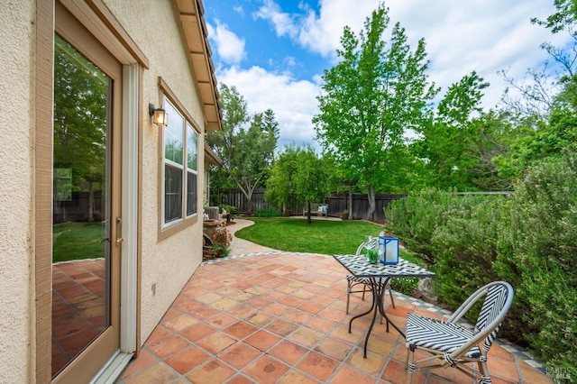 view of patio / terrace featuring a fenced backyard