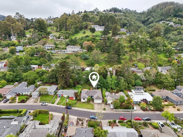 aerial view featuring a residential view