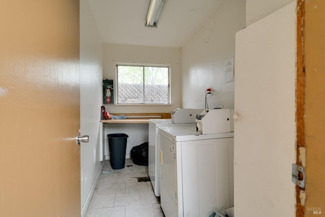 shared laundry area featuring separate washer and dryer